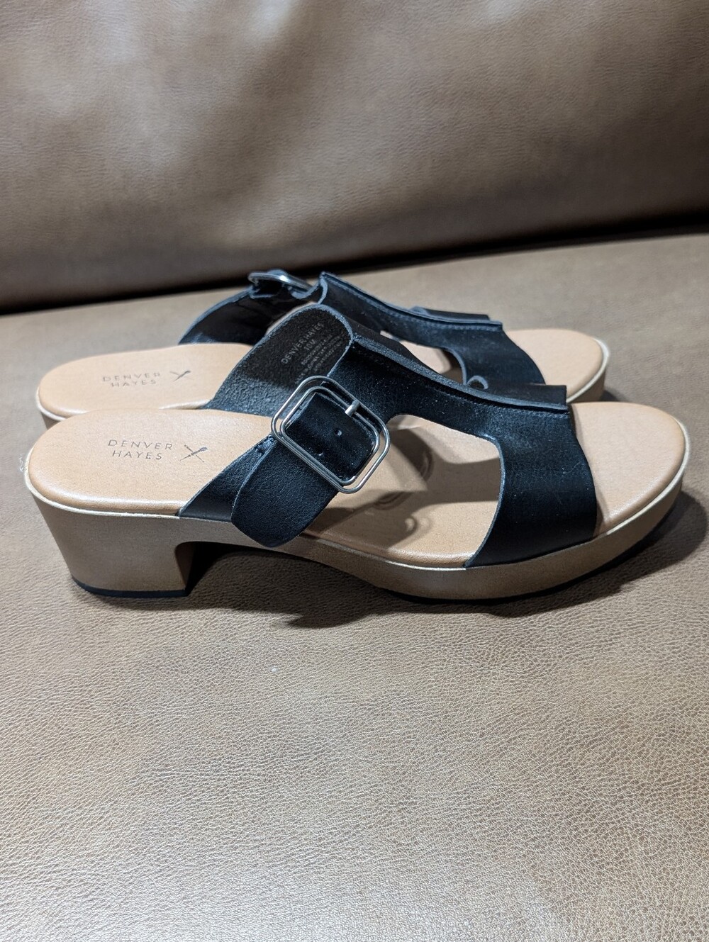 Denver Hayes Double Strap Slide Sandals